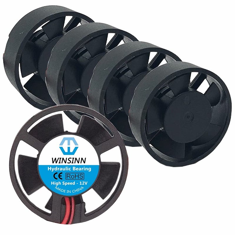 WINSINN 30mm Round Fan Circle 12V, Micro 12 Volt Ring Fans Loop 3010 Hydraulic Bearing, Brushless Cooling 31.5x10mm 2PIN (Pack of 5Pcs) - Image 1